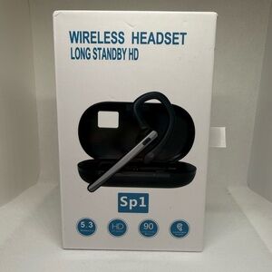 Sp1 Wireless Headset Bluetooth Ear Hook - Black
